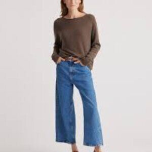 Quince Mongolian Cashmere Boatneck Sweater Brown